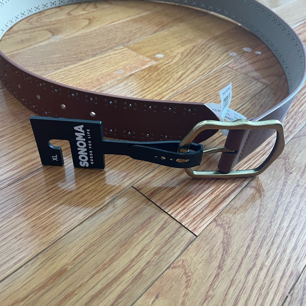Sonoma women’s casual Brown Belt with‎ Gold Buckle XL NWT - Picture 4 of 12
